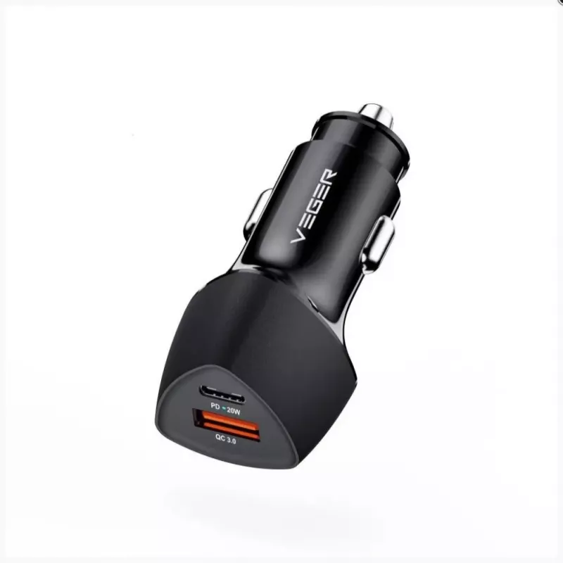 Veger CC50 Rigorous PD38W (1A1C) Cargador de coche negro