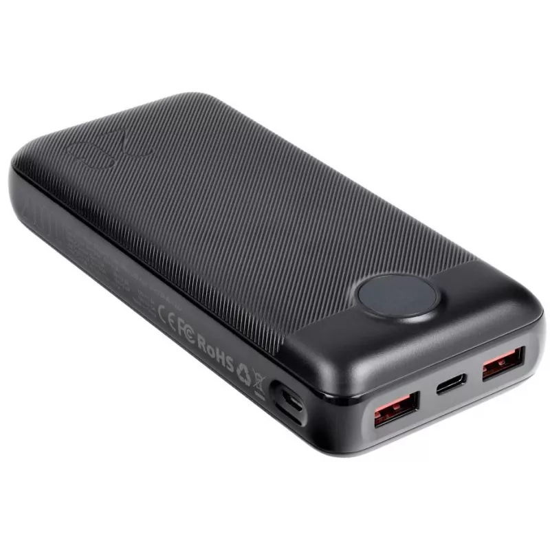 Batería externa VEGER 20000 mAh 20W PD QC 3.0 2x USB-A USB-C negra