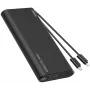 VEGER TCE130 Batería Externa PD 130W 25000mAh con Cables USB-C y Lightning Integrados, Negro