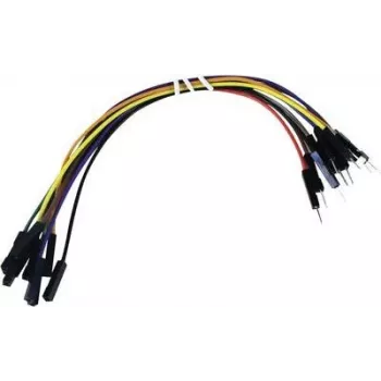 Velleman WJW011 set de 40 cables jumper de 15 cm conector macho-hembra para breadboard y prototipado