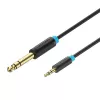 Vention BABBG Cable de audio TRS de 3,5 mm a 6,35 mm 1,5 m, negro