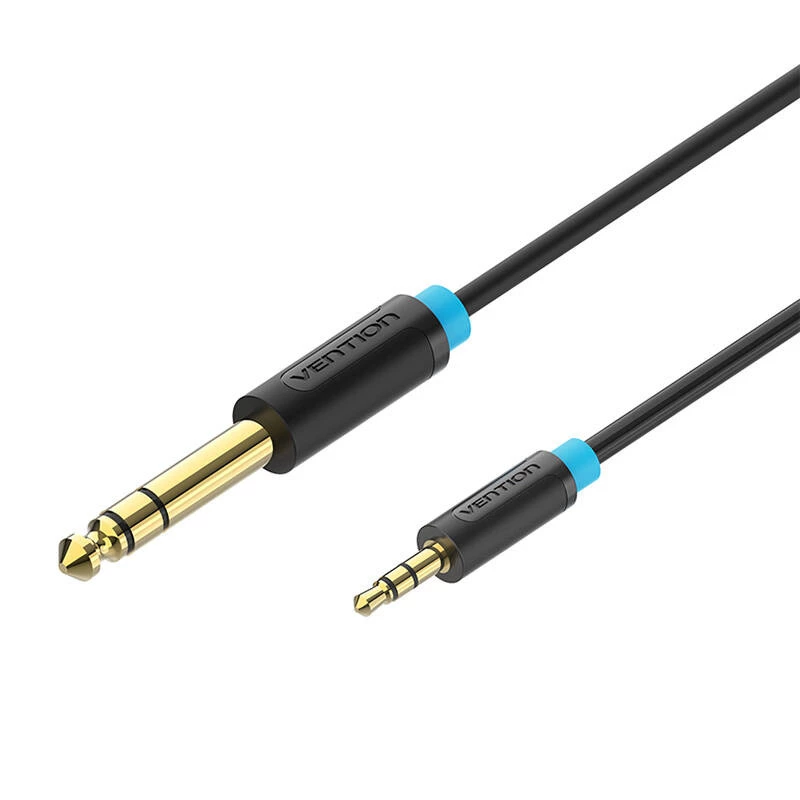 Vention BABBG Cable de audio TRS de 3,5 mm a 6,35 mm 1,5 m, negro