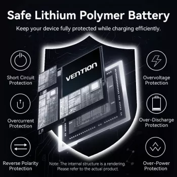 VENTION FKHH0 Batería externa inalámbrica 10000mAh 35W PD/QC Gris