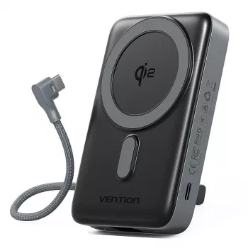 VENTION FKHH0 Batería externa inalámbrica 10000mAh 35W PD/QC Gris
