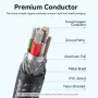 VENTION TRAHF Cable USB-C a USB-C 1m gris 10Gbps 100W PD 4K Vídeo