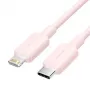 VENTION Cable USB-C a Lightning 1m rosa LAKPF - Carga rápida PD 20W y sincronización de datos 480Mbps