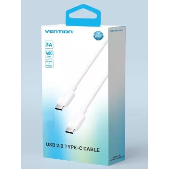 VENTION Cable USB-C a USB-C 1 m blanco TRCWF