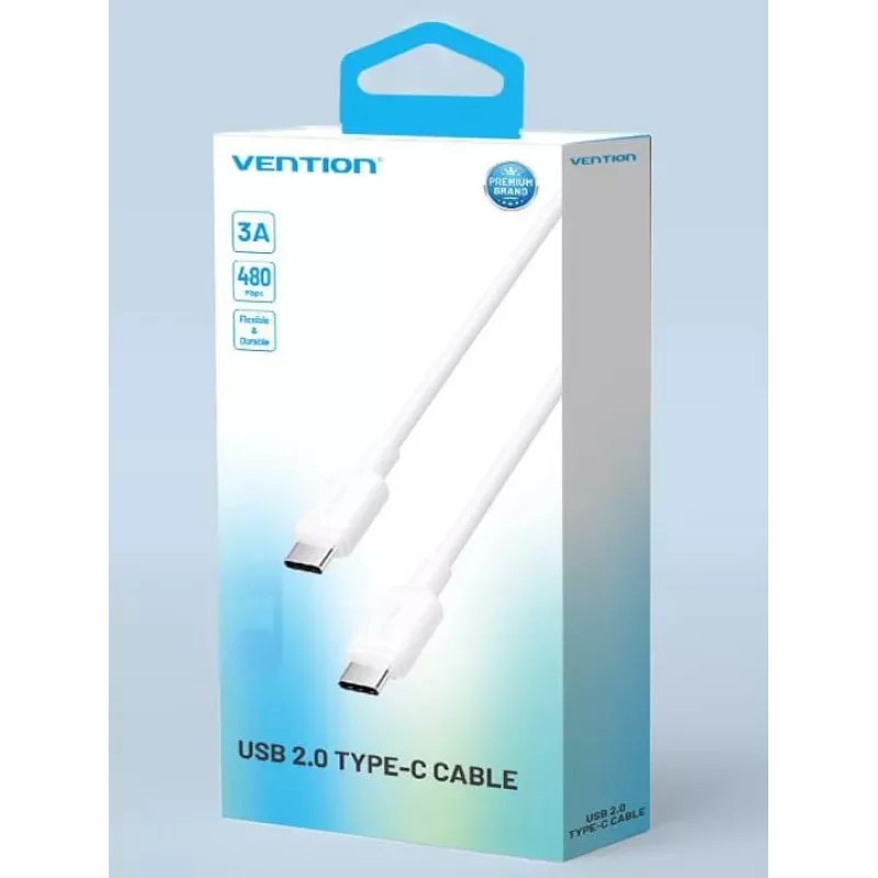 VENTION Cable USB-C a USB-C 1 m blanco TRCWF