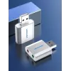 VENTION VAB-S13 Tarjeta de sonido USB 2.0 con hub de 2 puertos