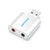 VENTION VAB-S13 Tarjeta de sonido USB 2.0 con hub de 2 puertos