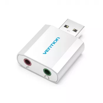VENTION VAB-S13 Tarjeta de sonido USB 2.0 con hub de 2 puertos