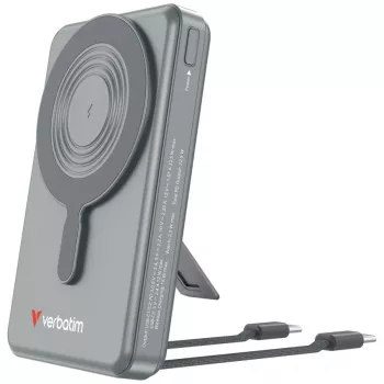 Verbatim Charge'n'Go Batería externa 2C y pantalla 10000 mAh Gris