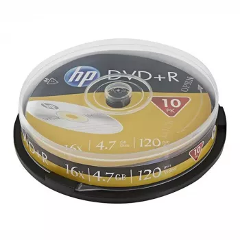 Verbatim HP DVD+R 4,7 GB 16x estuche de 10 - medios grabables una vez para copia de seguridad de datos y vídeo