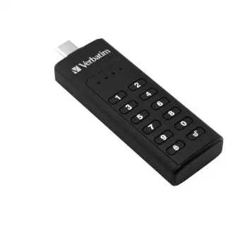 Verbatim Keypad Secure unidad USB-C 128GB con cifrado de hardware AES-256 - Negro