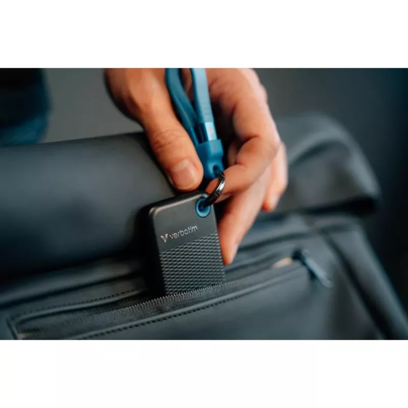 Verbatim Pocket SSD 256GB USB 3.2 Gen 2 Type-C disco duro externo de estado sólido, negro/azul 32416
