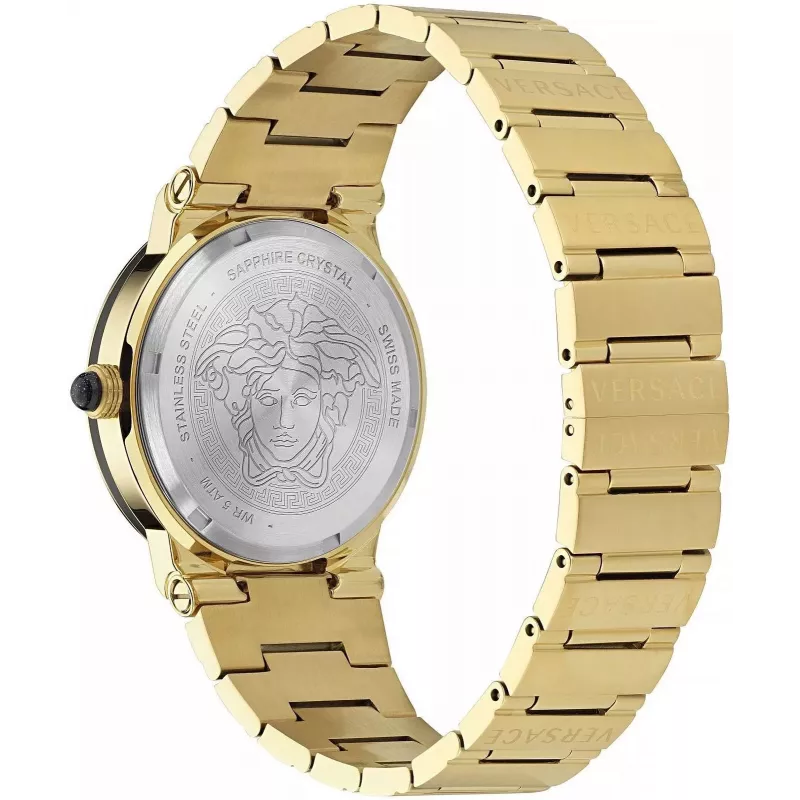VERSACE V-Chrono Reloj de hombre VE7G00323 38mm esfera negra correa de piel