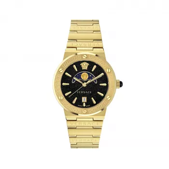 VERSACE V-Chrono Reloj de hombre VE7G00323 38mm esfera negra correa de piel
