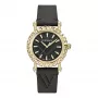 Versace V-Circle reloj para mujer Swiss Quarz VE6D00223 40mm esfera negra correa de piel
