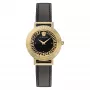 Versace V-Circle reloj para mujer VE3D00322 36mm Swiss Quarz acero inoxidable esfera negra correa de piel