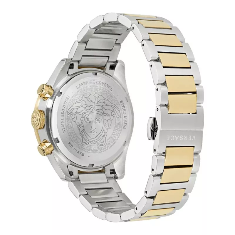 VERSACE V-Extreme Pro reloj hombre Swiss Quartz VE6K00423 43mm acero inoxidable esfera negra