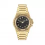 Versace reloj de mujer V-Motif Virtual VE3I00723 44mm suizo cuarzo esfera negra pulsera de cuero