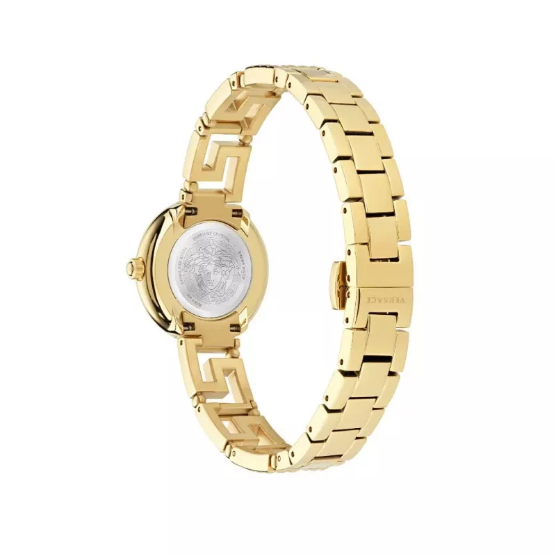 Reloj de mujer VERSACE V-Motif suizo cuarzo 28mm acero inoxidable plateado VE7A00423