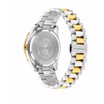 VERSACE V-Race Reloj de hombre Swiss Quartz acero inoxidable 42mm esfera negra VE8E00424
