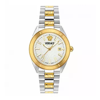 VERSACE V-Race Reloj de hombre Swiss Quartz acero inoxidable 42mm esfera negra VE8E00424