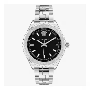Versace V-Race reloj de mujer suizo de cuarzo V12020015 - 35mm acero inoxidable, cristal de zafiro, esfera blanca