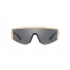 VERSACE VE2197-10006G Gafas de sol unisex Montura negra Lentes espejadas grises Piloto 140 mm