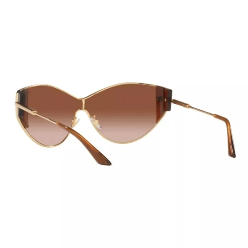 VERSACE VE2239-100213 gafas de sol de mujer Gold Shield lentes de policarbonato marrón 147mm