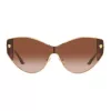 VERSACE VE2239-100213 gafas de sol de mujer Gold Shield lentes de policarbonato marrón 147mm