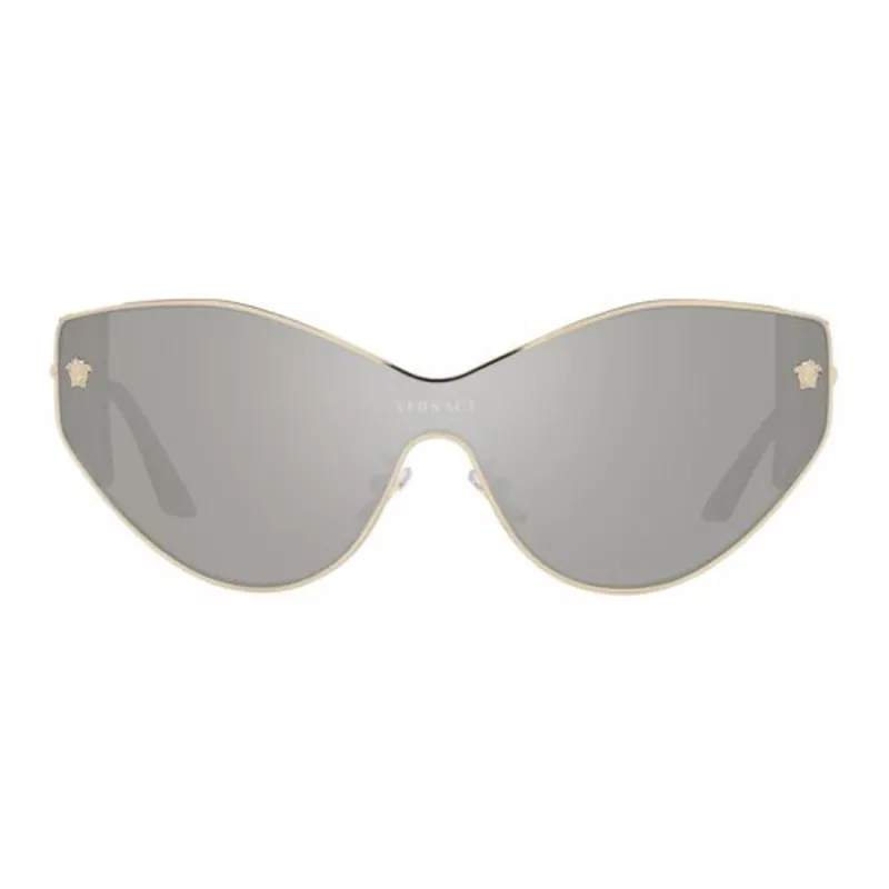 VERSACE VE2239-12526G Gafas de sol de mujer montura dorada lente gris espejo 147mm