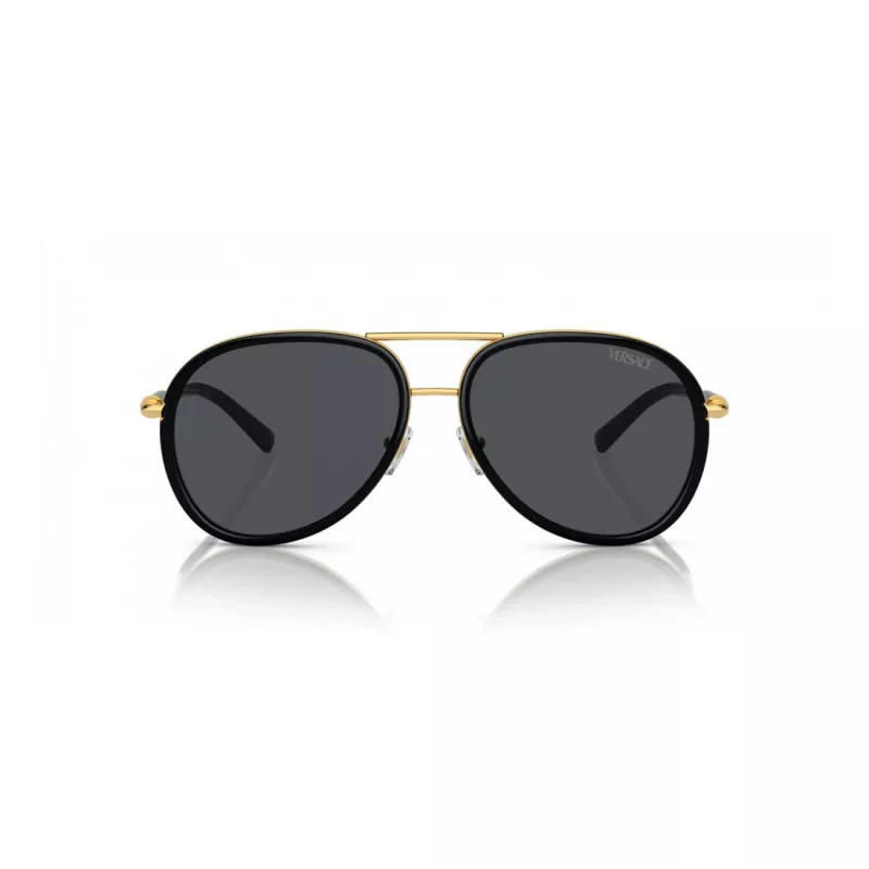 VERSACE VE2260-100287 gafas de sol unisex montura dorada lentes grises 60/16/140 mm
