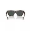 VERSACE VE4464-545687 Gafas de sol rectangulares de hombre, montura gris transparente, lentes gris oscuro, 52 mm