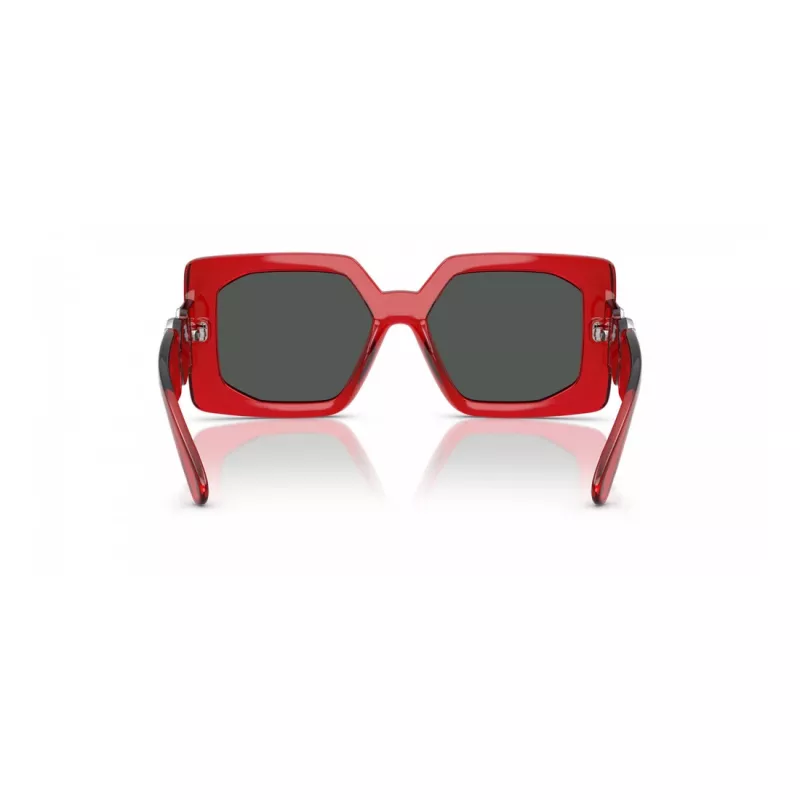 VERSACE VE4478U550087 Gafas de sol de mujer - Montura acetato negra, lentes policarbonato grises, ancho de lente 55 mm, protección 100 % UV400