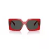 VERSACE VE4478U550087 Gafas de sol de mujer - Montura acetato negra, lentes policarbonato grises, ancho de lente 55 mm, protección 100 % UV400