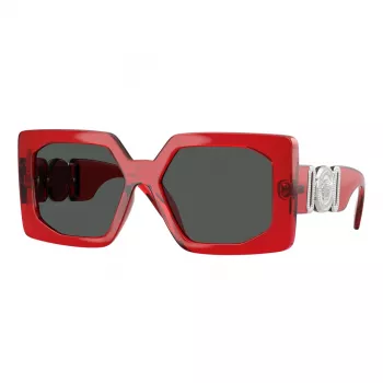 VERSACE VE4478U550087 Gafas de sol de mujer - Montura acetato negra, lentes policarbonato grises, ancho de lente 55 mm, protección 100 % UV400