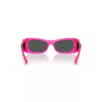 Gafas de sol de mujer VERSACE VE4481-543487 cat eye - Montura de acetato negra, lentes de policarbonato gris oscuro, 54 mm