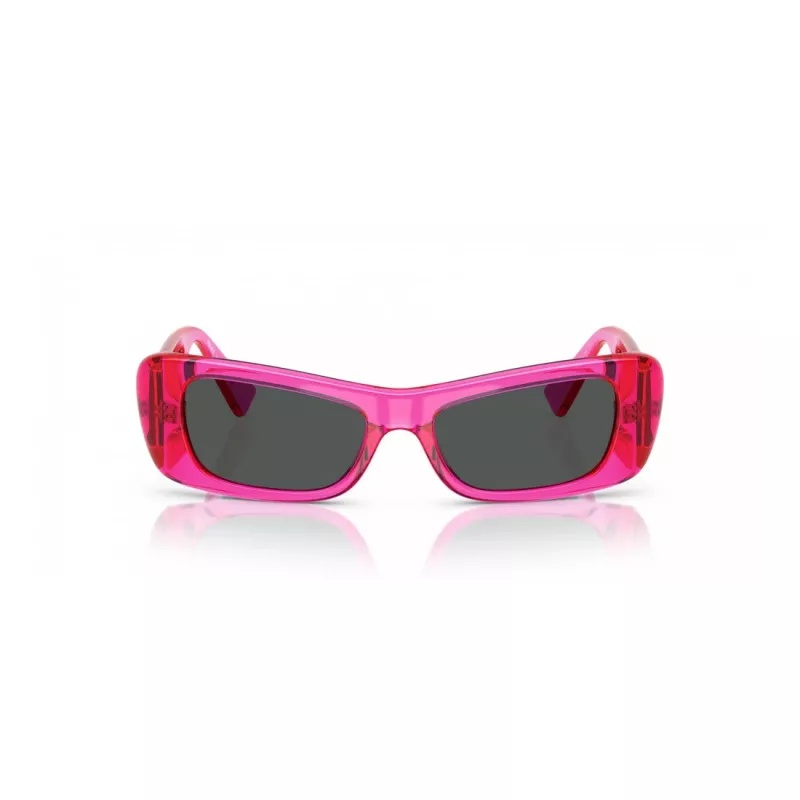 Gafas de sol de mujer VERSACE VE4481-543487 cat eye - Montura de acetato negra, lentes de policarbonato gris oscuro, 54 mm