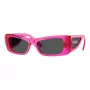 Gafas de sol de mujer VERSACE VE4481-543487 cat eye - Montura de acetato negra, lentes de policarbonato gris oscuro, 54 mm