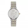 VERSACE VE6F00423 reloj de cuarzo suizo unisex 38mm esfera negra correa de piel