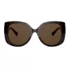 VERSACE gafas de sol de mujer VE4375F-10873 Havana acetato montura completa cuadrada lentes marrón degradado 53mm