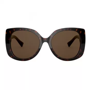 VERSACE gafas de sol de mujer VE4375F-10873 Havana acetato montura completa cuadrada lentes marrón degradado 53mm