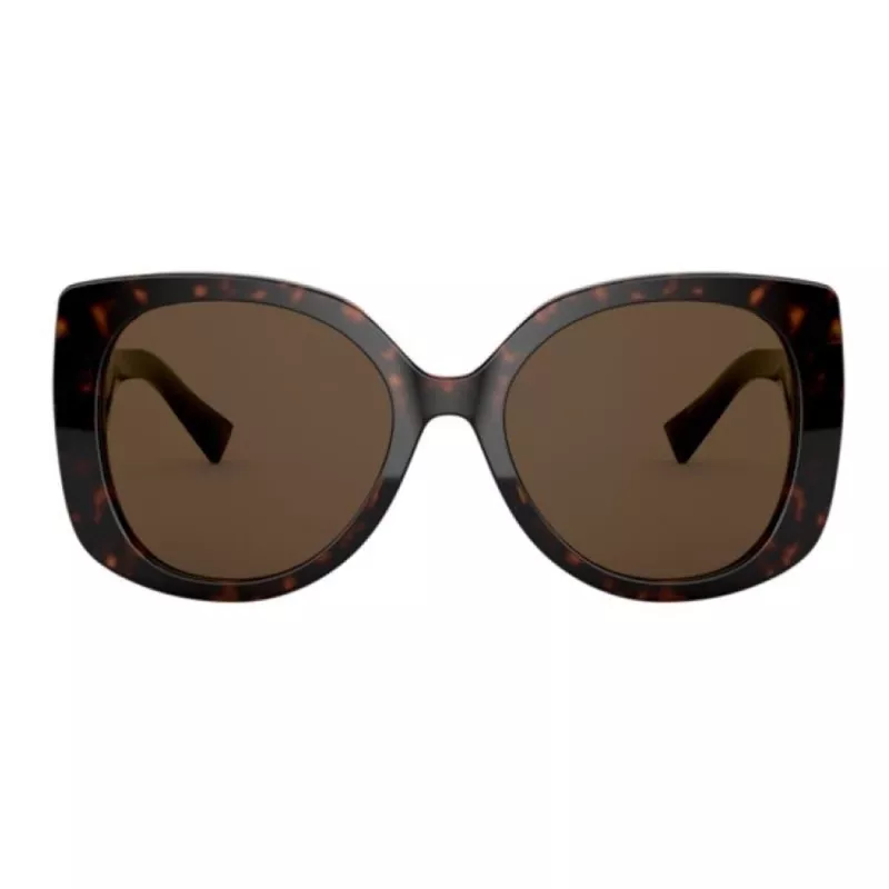 VERSACE gafas de sol de mujer VE4375F-10873 Havana acetato montura completa cuadrada lentes marrón degradado 53mm