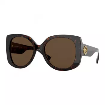 VERSACE gafas de sol de mujer VE4375F-10873 Havana acetato montura completa cuadrada lentes marrón degradado 53mm