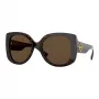 VERSACE gafas de sol de mujer VE4375F-10873 Havana acetato montura completa cuadrada lentes marrón degradado 53mm