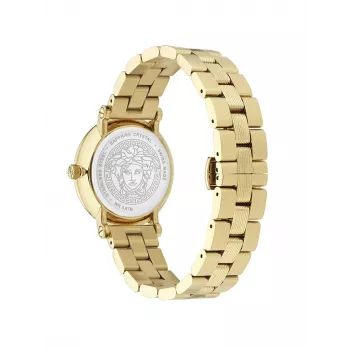 Reloj de mujer VERSACE VE7F00623 suizo cuarzo 35mm esfera negra correa de piel
