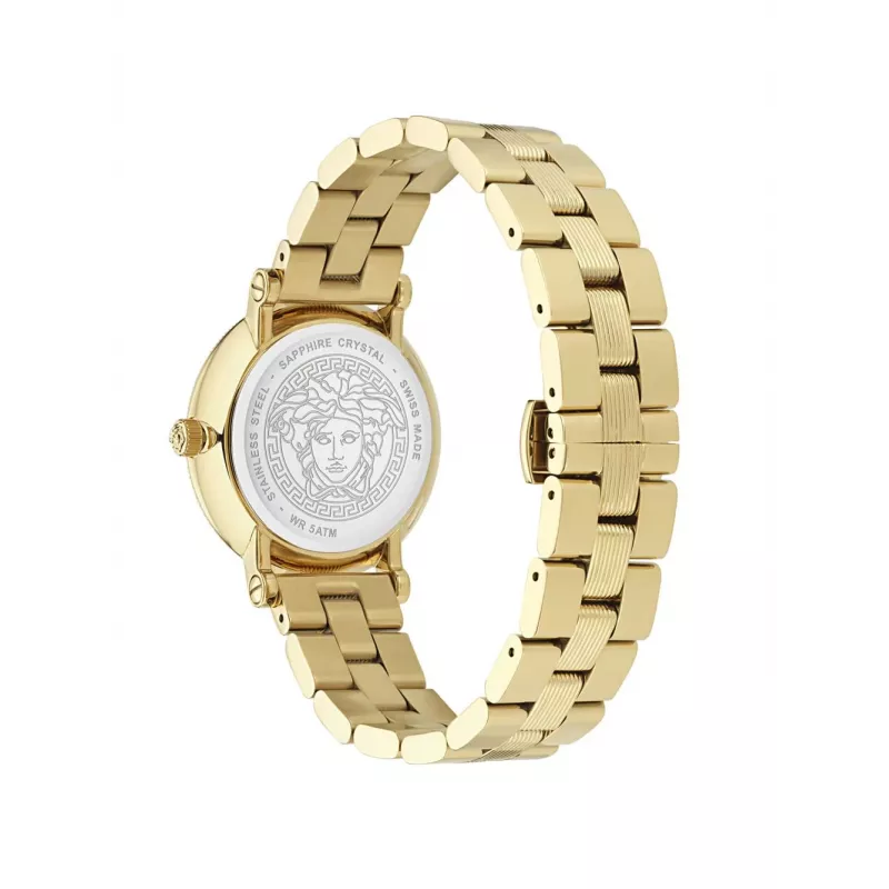 Reloj de mujer VERSACE VE7F00623 suizo cuarzo 35mm esfera negra correa de piel
