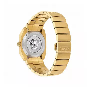 Reloj de mujer VERSACE VE8F00424 cuarzo, 44mm esfera negra con correa de piel